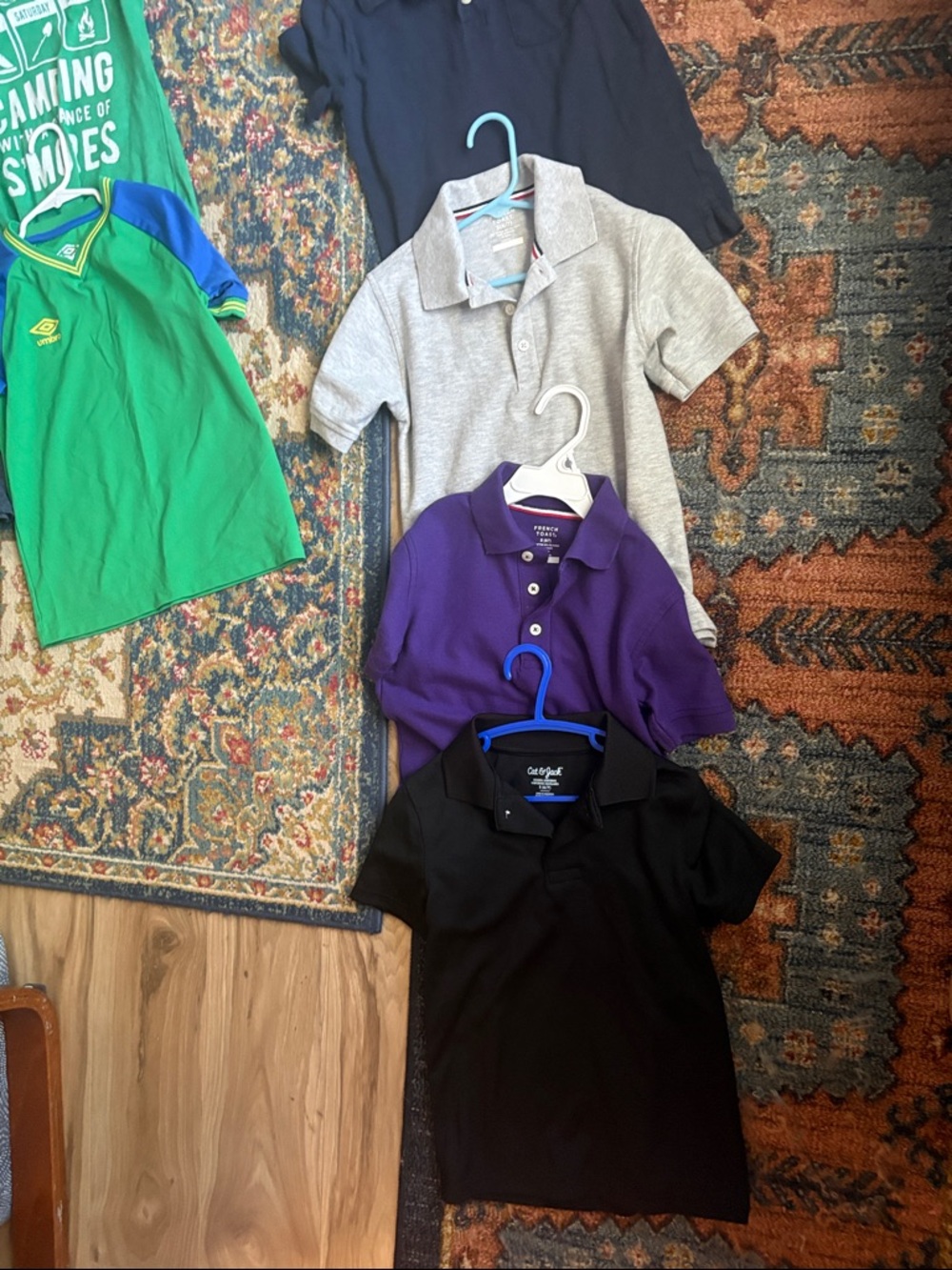 Lot of boys size 7 shirts Excellent shape 4 polos-tees and LS tops